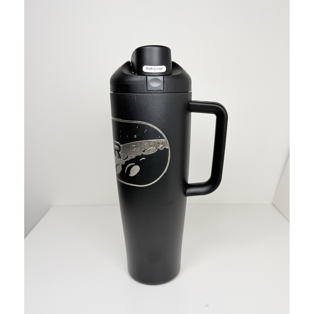 Owala FreeSip 40oz Black Insulated Tumbler Custom Engraved CR8R Handle Cup